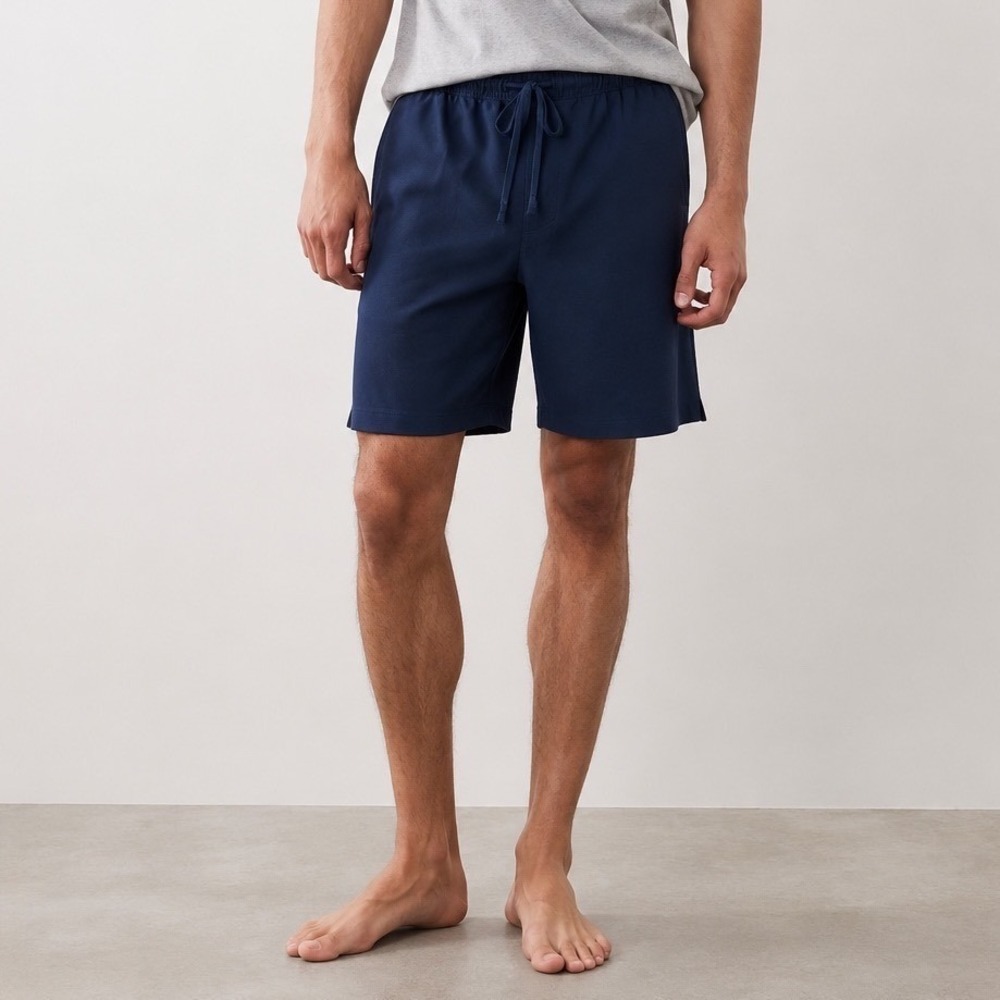 H&M Blue Men's Regular F/Coupe Standard Shorts